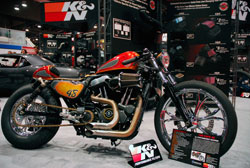 Performance Machine displayed this custom Harley Davidson Sportster in the K&N SEMA booth