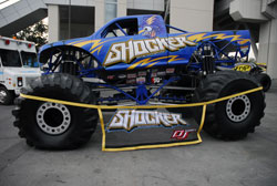 Much cleaning was needed to get the Shocker Monster Truck ready for SEMA 2012
