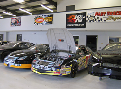 Students at Fast Track Driving School work on race maneuvers and the basics of stock car set-up