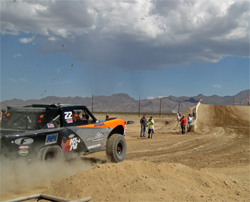 Damen Jefferies at the start of the SCORE Terrible's Primm 300 about 45 miles south of Las Vegas, Nevada