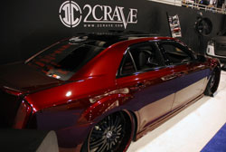 Steve Burkett's latest project, a 2012 Chrysler 300 V6 model, was displayed at the 2012 SEMA Show