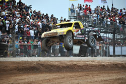 Rob Naughton getting some air in his Pro 2 truck.