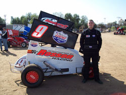 Stuart Hielscher Jr and the No. 9 Lightning Sprint Car