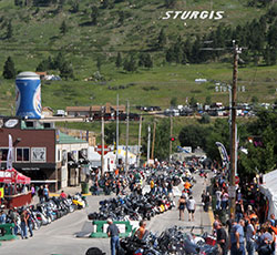 76th world famous Sturgis motorcycle rally in the Black Hills of Rapid City, South Dakota