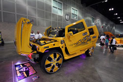 This custom Hummer H2 was on display at the Dub Car Show in Los Angeles