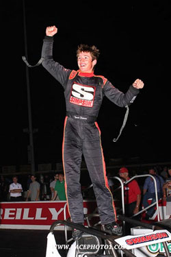 Tanner Swanson in Victory Lane