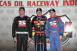 By sweeping the &quot;Thursday Night Thunder&quot; at Lucas Oil Raceway the Swanson brothers go down in the record books as the first to win at the newly renamed track.