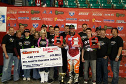 The 2010 Arenacross Championship was Josh Demuth's third, but his first ever as a part of a team podium sweep