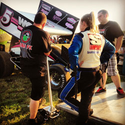 Although mechanical issues have plagued Tiffany Wyzard's progress as a driver during the beginning of the 2013 season, she has a bright outlook about her future as a sprint car driver.