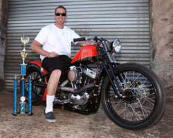 Todd White on his Harley-Davidson XL1200C Bobber