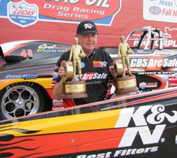 This was the second time Phillips collected double W's, the first time was at the Jegs Cajun Sportsnationals
