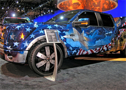 2009 Ford F-150 4x2 Freedom Truck on display at the SEMA Show in Las Vegas, Nevada