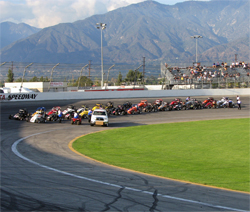 Turkey Night Grand Prix line-up at Toyota Speedway at Irwindale, California