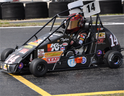 Tyler Clem races in Quarter Midgets of American Series at Tampa, Florida