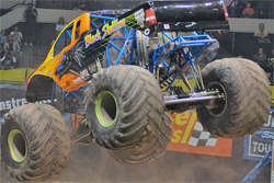 Black Stallion took the wins in Monster Jam racing, wheelie and freestyle contests at the Alltel Arena in Little Rock, Arkansas