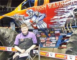 Iron Warrior Driver Trey Myers also made time for fans at the sold out Monster Jam event in Little Rock