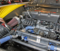 Corvette Racing uses a special K&N air filter on its No.3 and No. 4 Compuware Corvette C6.Rs
