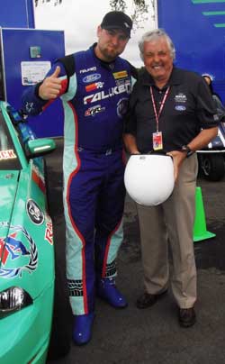 Vaughn Gittin Jr. with legendary driver Brian Redman, host of the Kohler International Challenge