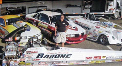 Vinny Barone Racing campaigns four cars, the car directly behind Barone is driven by Sal Biondo.