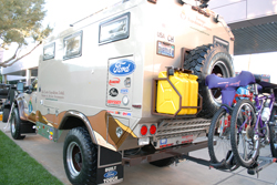 2011 SEMA Show featured The Turtle Expedition Ford F-550 outside of the Central Hall