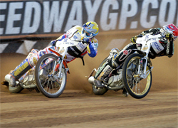 Australian Jason Crump has a 36 point lead in the World Speedway Grand Prix with only three rounds left in the series