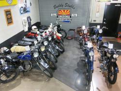 Interior view of the Buddy Stubbs Motorcycle Museum in Cave Creek, Arizona