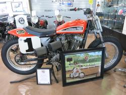 Vintage Harley flat track racer at the Buddy Stubbs Motorcycle Museum in Cave Creek, Arizona