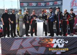 the 8 pro stock drivers in the K&N Horsepower Challenge