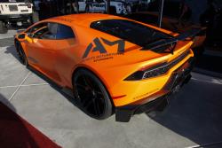 custom orange wrapped Lamborghini Huracan