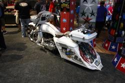 Custom bagger motorcycle with K&N filter