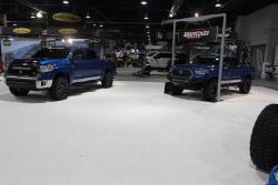 Toyota Tacoma and Tundra with K&N intakes at 2016 SEMA show