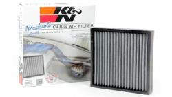  The K&N Washable Cabin Air Filter advanced synthetic filter media grabs and holds dust particle