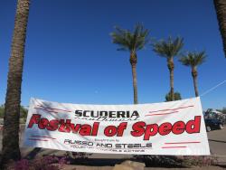 Festival banner at the Festival of Speed in Scottsdale, Arizona