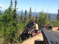 Mike Ryan suffered an accident that heavily damaged his truck at Pikes Peak