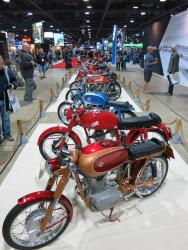 Classic bikes at the International Motorcycle Show in Long Beach, CA