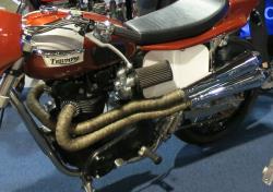 K&N filter on a Triumph  at the Long Beach International Motorcycle Show
