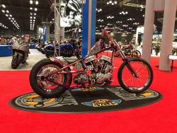 Nick Beaulieu's custom Harley at the New York IMS