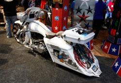Fallen Hero custom Harley at the SEMA show