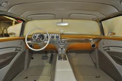 Interior of the custom 1957 Chevrolet Nomad