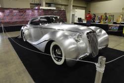Another bare metal finished car was this magnificent 1936 Cadillac Custom called Shangri-La