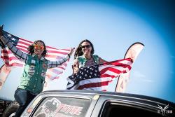 Nicole Pitell-Vaughan and Chrissie Beavis representing Americaduring the Rallye Aicha des Gazelles