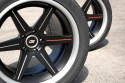 Custom wheels created at Greening Automotive for the Oldsmobile F-85