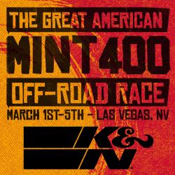 Mint 400 Banner with K&N as an official sponsor of the race