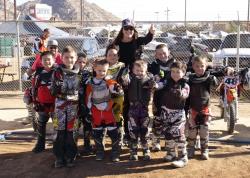 Photo of Sara Price spending some quality time and sharing her passion with MX young riders