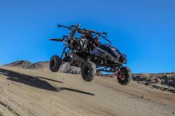The off-road portion of the SkyRunner is powered by a Polaris Prostar engine.