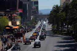 A vehicle parade kicks off the festivities as 350 buggies, trucks, and UTVs drive through Las Vegas
