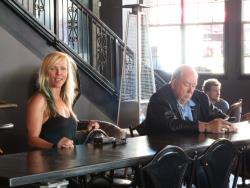 Jessi Combs and Robin Leach at the Mint 400 Contingency in Las Vegas, Nevada