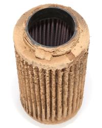 Even when a K&N filter gets dirty, it can still flow air and keep harmful contaminants out