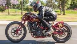 Roland Sands Designs Indian Scout and rider