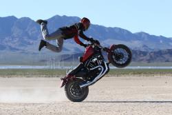 One Wheel Revolution's Stuntster in a desert wheelie